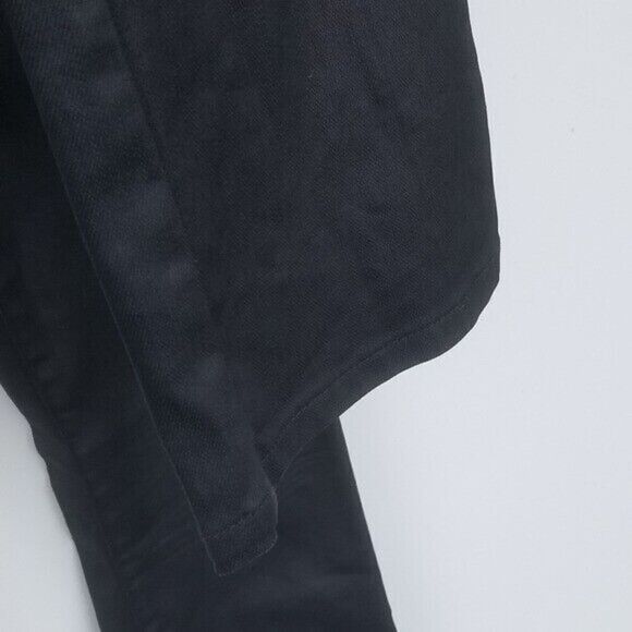 GF Ferre Black Coated Wide Leg Jeans Size 31 Low Rise GianFranco - Picture 9 of 13